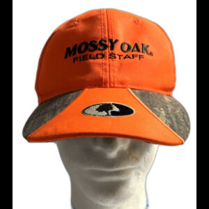Mossy Oak Field Staff Cap Hat Orange Mens Adjustable Embroidered Hunting